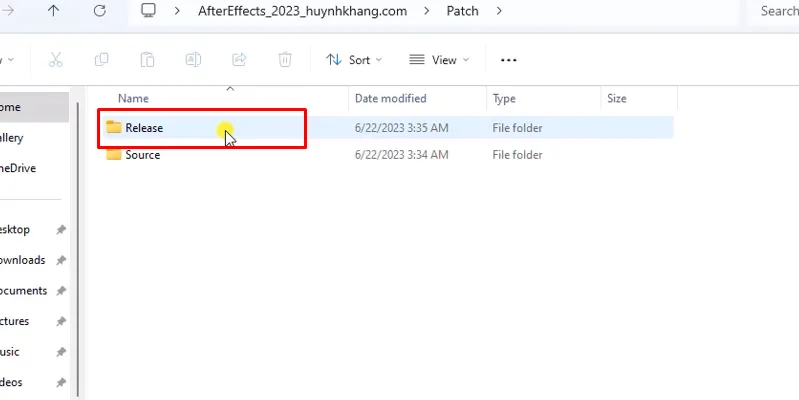 vào file như hình
