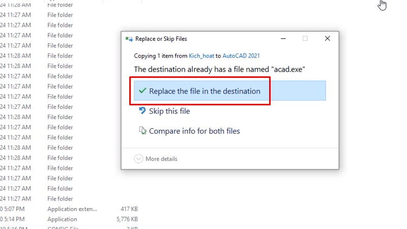 Tải Autocad 2021: Làm Theo Video Là Thành Công 21 Bấm Replace thr file.....