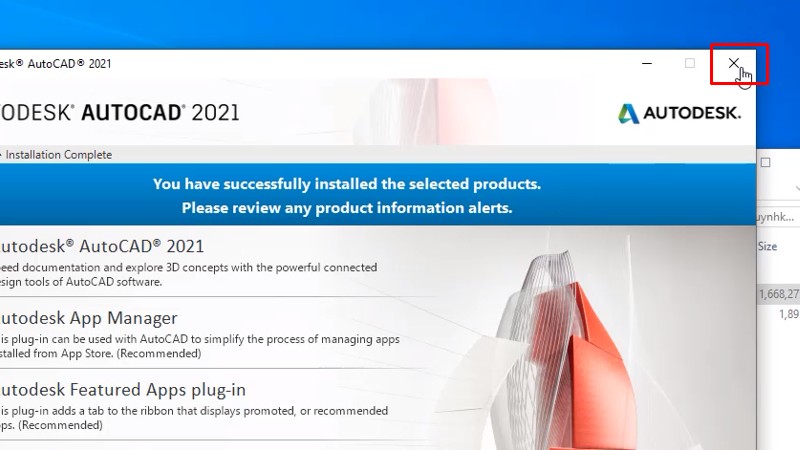 Tải Autocad 2021: Làm Theo Video Là Thành Công 16 Bấm X tắt