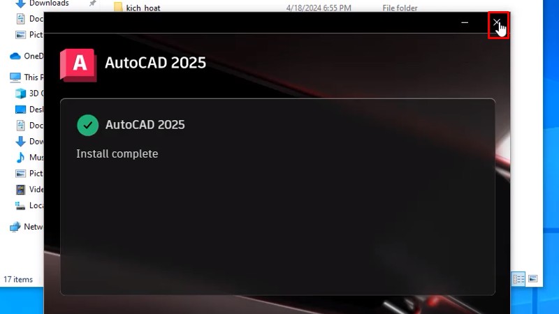 Tải Autocad 2025: Hướng Dẫn Cài Đặt Đơn Giản 16 Bấm X tắt như hình