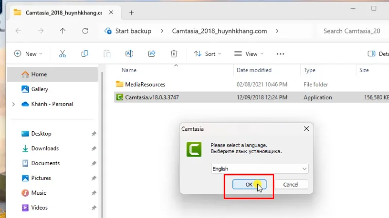 Cài đặt Camtasia 2018: Hướng dẫn chi tiết từ A-Z 12 Bấm OK