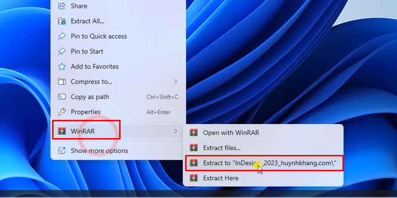 giải nén phần mềm Adobe InDesign 2023 