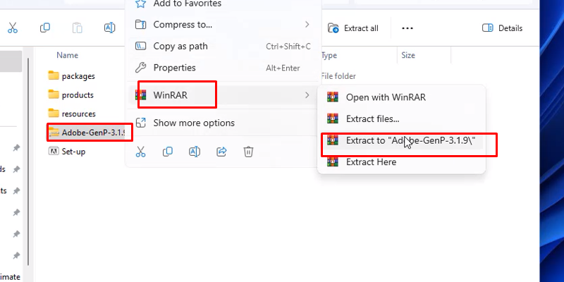 Adobe Photoshop 2023 Có Đầy Đủ Tính Năng Phù Hợp 13 Giải nén file kích hoạt như hình