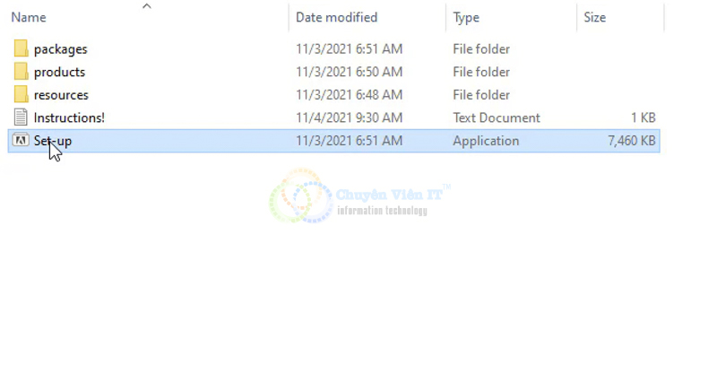 Chạy File Setup để tiến hành cài đặt phần mềm