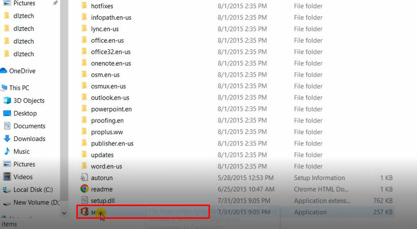 Click vào cài đặt Office 2016 để kích hoạt
