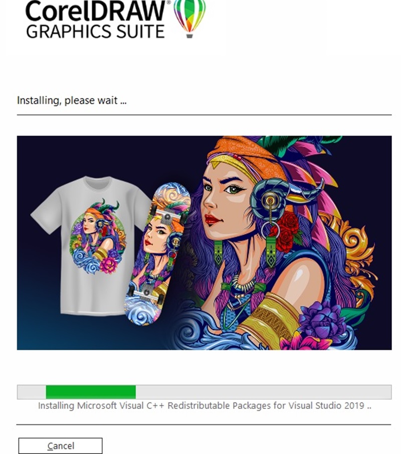 Phần mềm sẽ tự cài đặt, bạn chỉ cần chờ vài phút